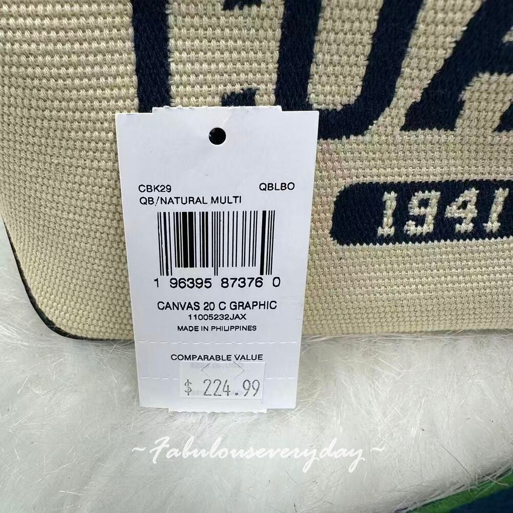 Coach Tote Crossbody Bag 20 With Coach Graphic In Canvas/Natural Multi CBK29 NWT - Picture 5 of 9